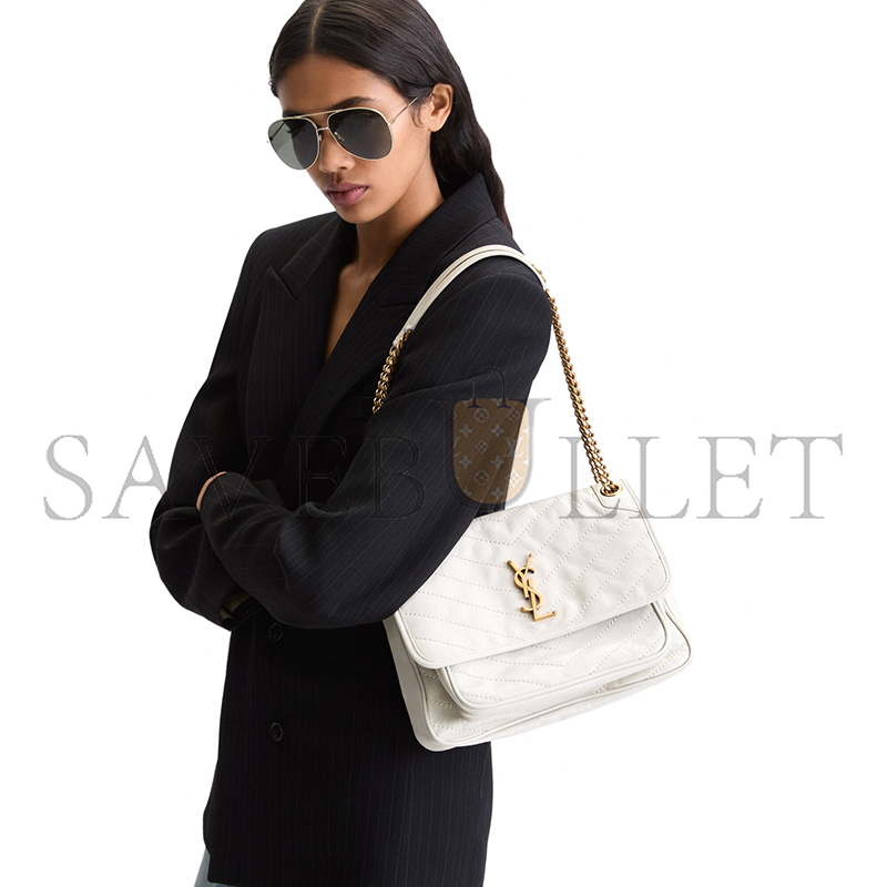 YSL NIKI MEDIUM IN VINTAGE LEATHER 6331840EN079207 (28*20*8.5cm)
